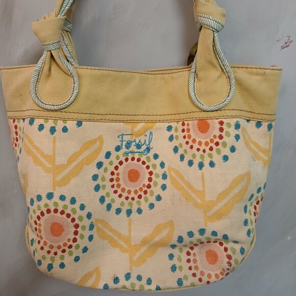 Fossil Handbags - Fossil Canvas Picnic Hobo